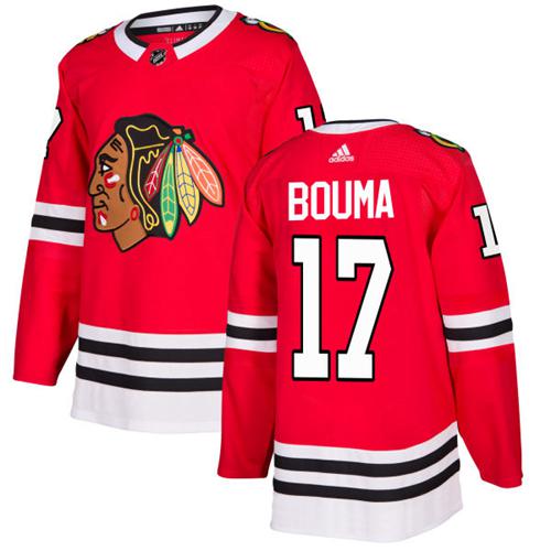 Adidas Blackhawks #17 Lance Bouma Red Home Authentic Stitched NHL Jersey
